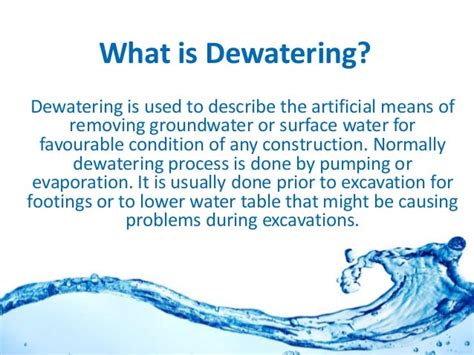 Dewater Definition & Meaning .